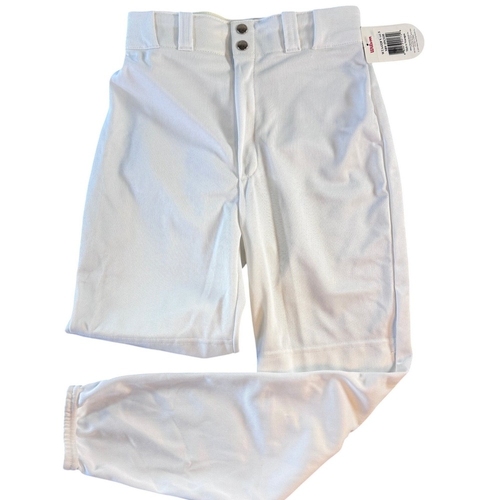 NWT Wilson Mens White Baseball Pants Small WTA4328 WHI S Athletic Uniform